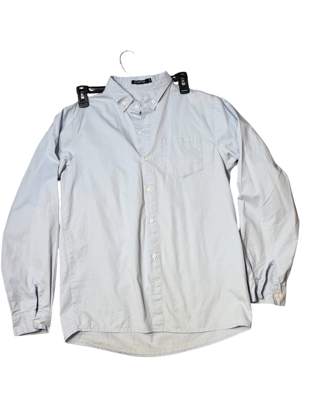 Girls 13/14 Light Blue Button Down Shirt Classic Casual